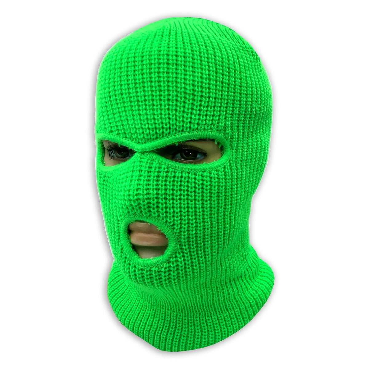 Full Face Ski Mask Winter Balaclava Hat Tactical 3 Hole Knitted Mask