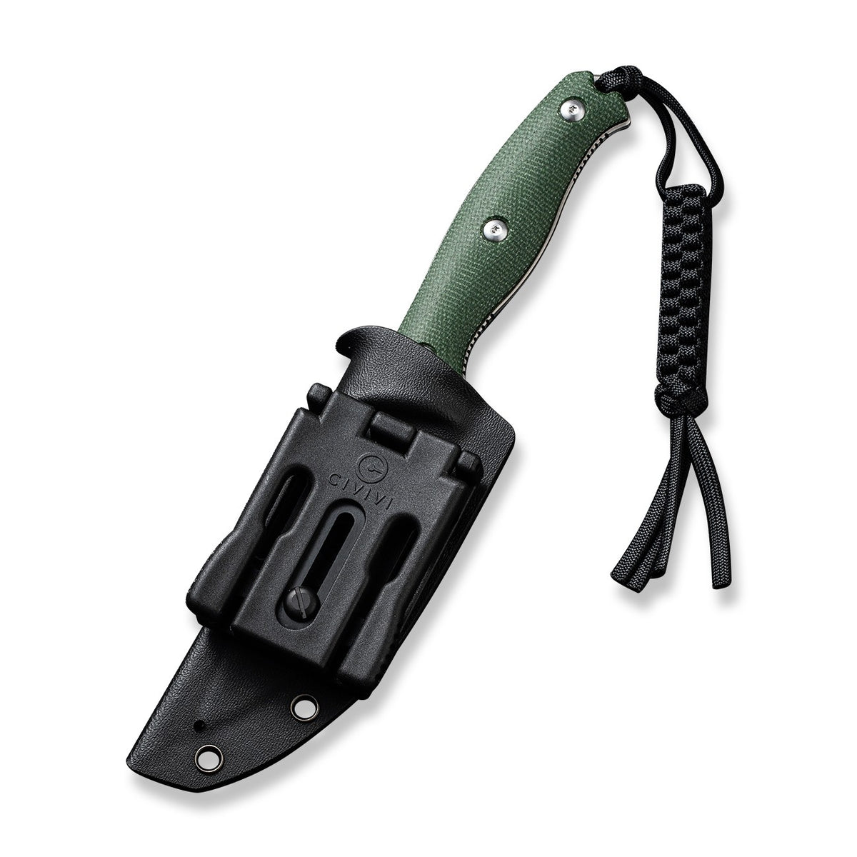 Fixed Blade Survival Knife with Green Micarta Handle and Nitro-V Steel Blade