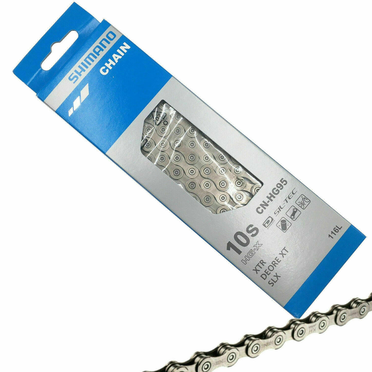 10-Speed Bike Chain Deore XT CN-HG95 116 Links MTB Road Cycling Chain