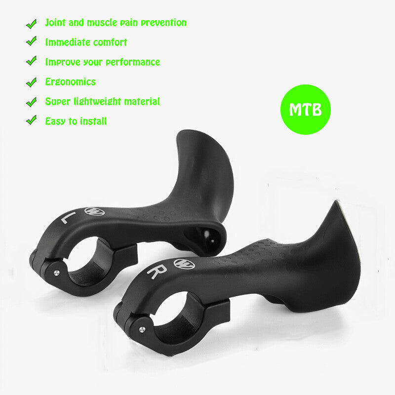 Mountain Bike Inner Handlebar Ends - Ergonomic Bar Ends for 22.2mm Bars