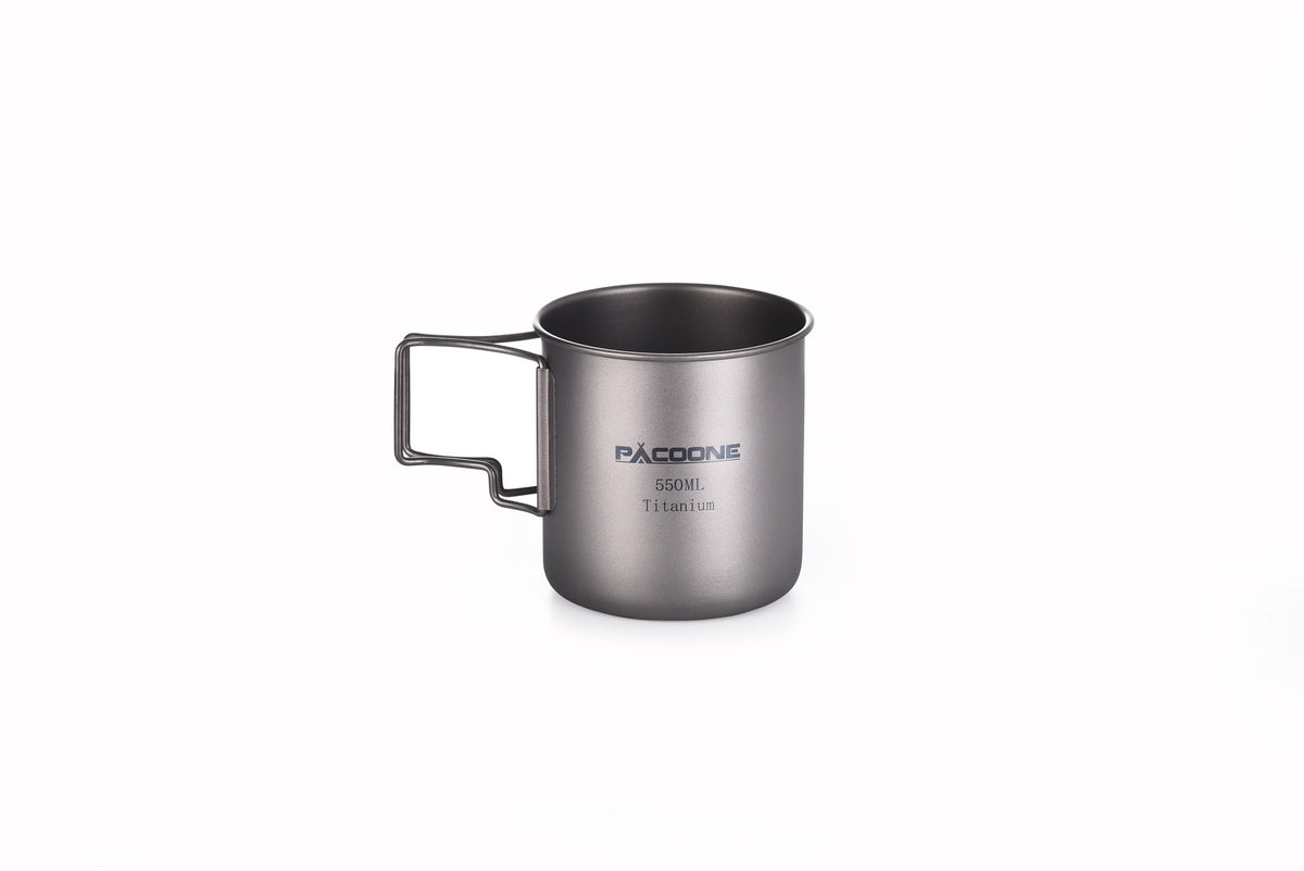 Portable Titanium Camping Mug Cup for Outdoor Travel - Multiple Sizes