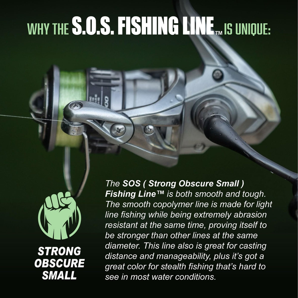 Fishing Line - Abrasion Resistant Light Line for Casting & Knot Strength