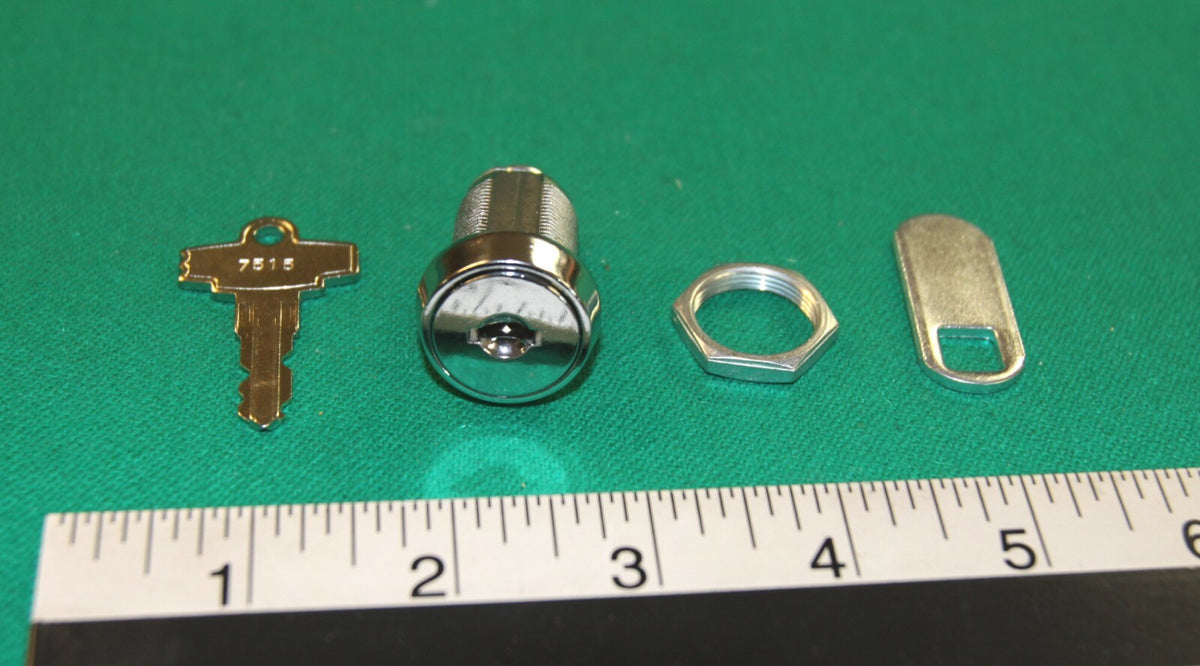 Valley Cam Lock 1-1/8" with Key for Pool Table Coin/Door Lock 7515