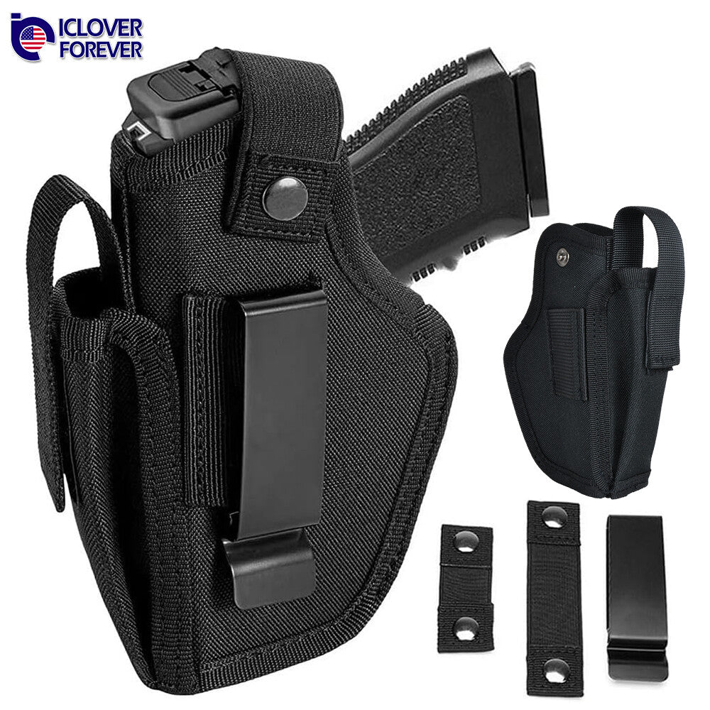 Concealed Pistol Holster with Universal Magazine Pouch for Left/Right Hand Carry - Tactical Gun Carry Case