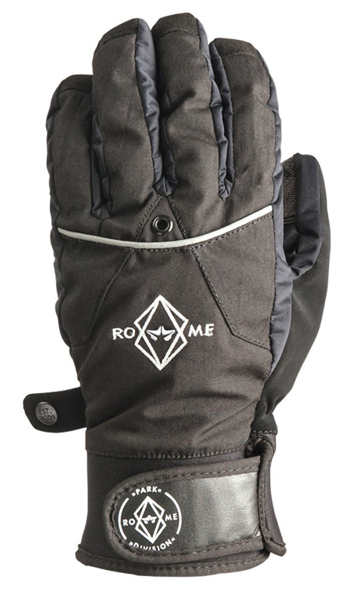 Men's Snowboard Gloves Waterproof Insulated Black Large