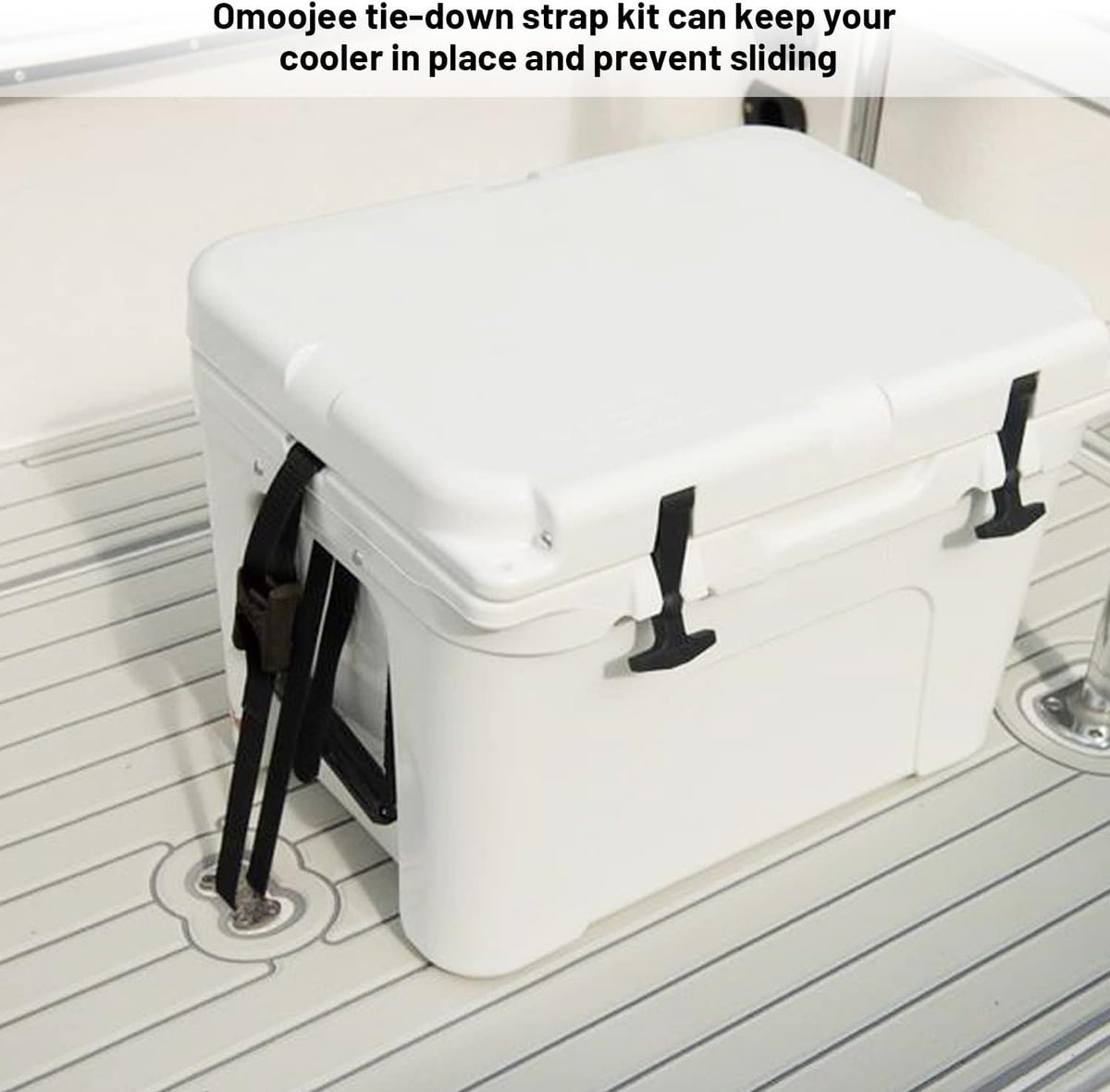 Cooler Tie Down Kit for YETI and RTIC Coolers - Adjustable Nylon Straps