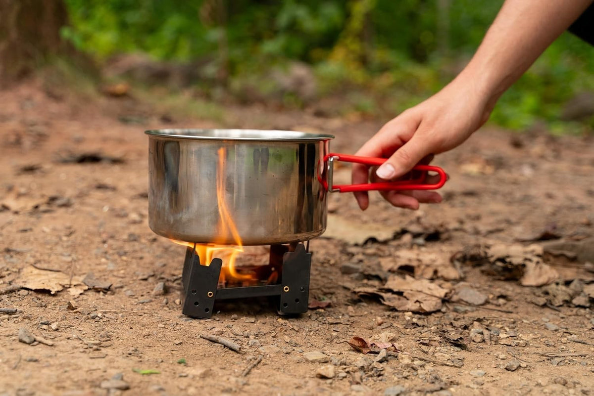 Portable Camping Stove with 24 Fuel Tablets Lightweight Backpacking Gear