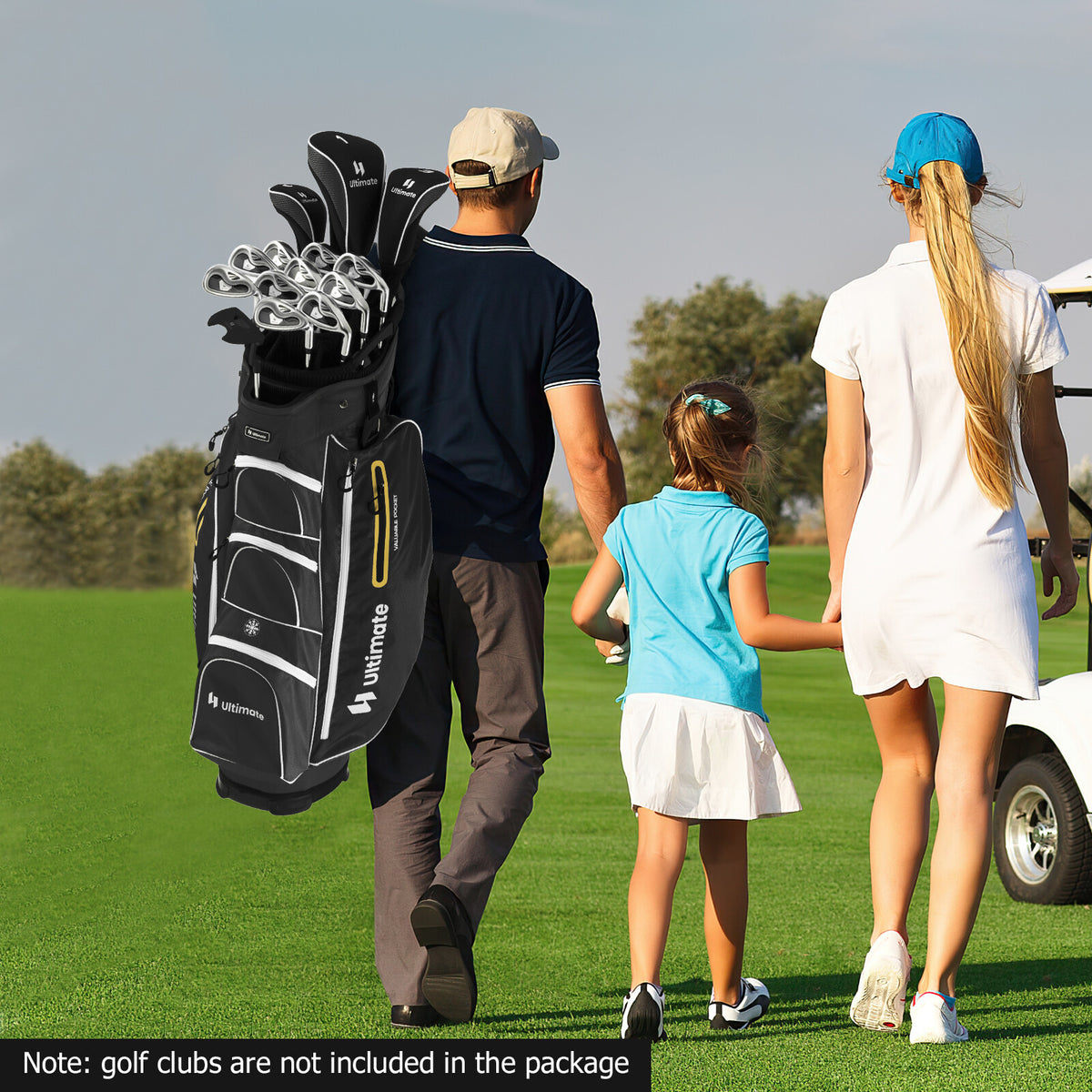 Lightweight Golf Cart Bag with 15-Way Top Dividers and Multiple Pockets | Fits All Variants
