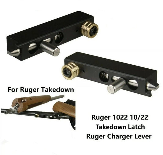 Black Takedown Latch Assembly for Ruger 10/22 Rifle with Screws