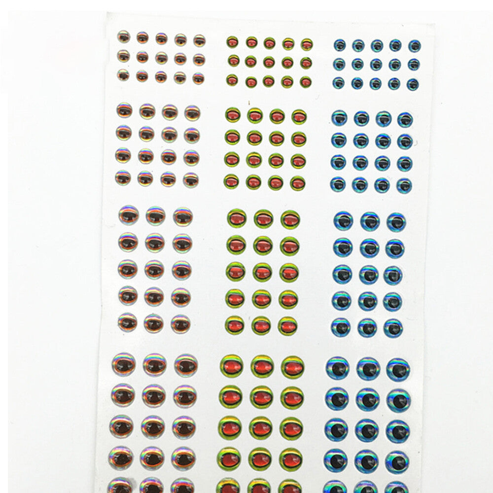 1464Pcs Fishing Lure Eyes 3D Holographic Fish Eyes for Fly Tying & Lure Craft