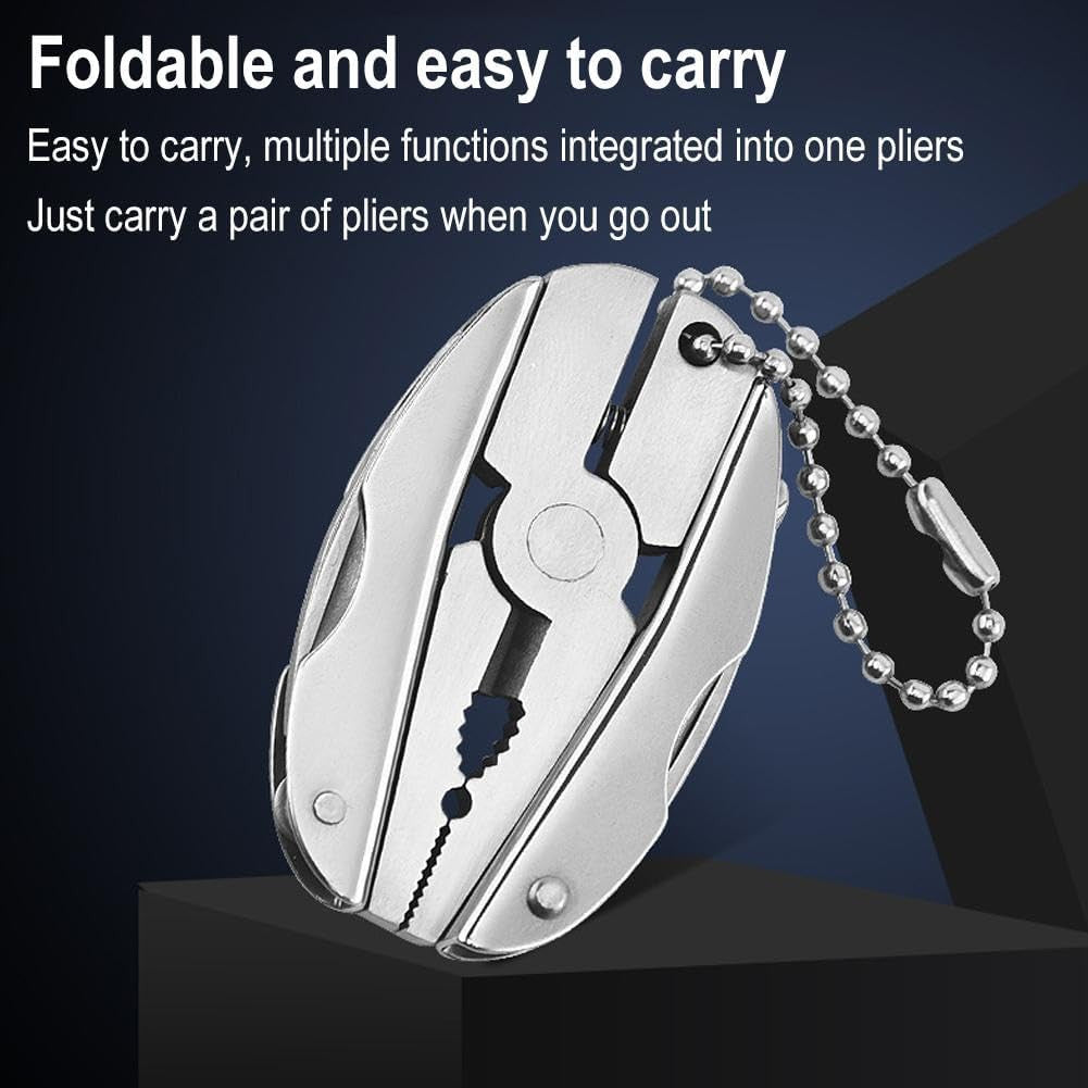Mini Folding Multi Tool Pliers for Camping Fishing and Outdoor Use