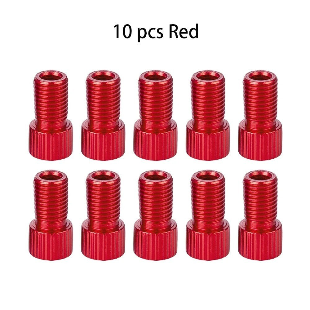 10 Color Presta to Schrader Valve Stem Adapter for Bicycle Tires