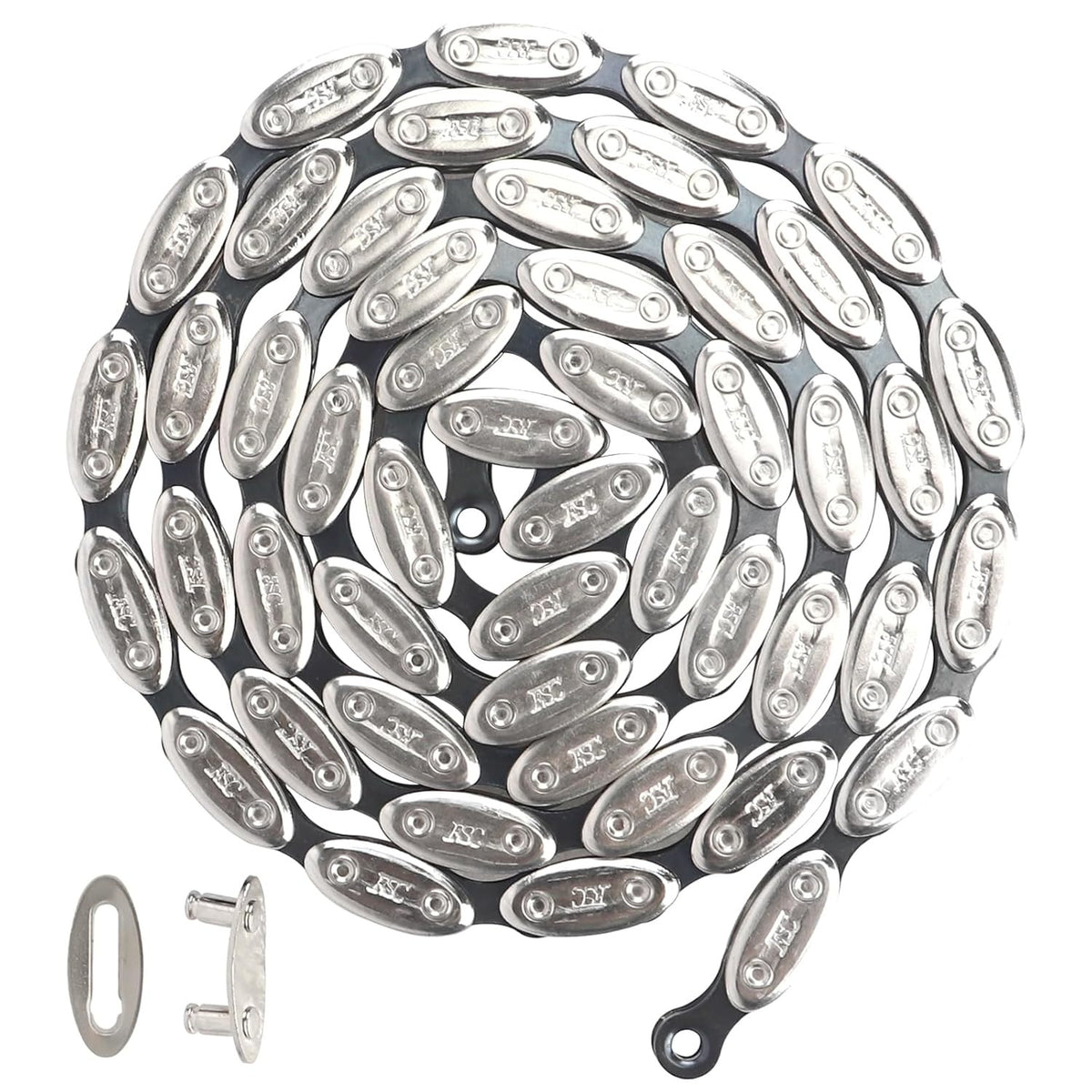 1/8 Inch Bike Chain for Single Speed BMX & Fixed Gear Bikes - Silver