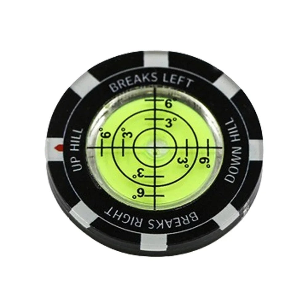 Golf Green Reading Tool with Ball Marker - Putting Aid & Bubble Level