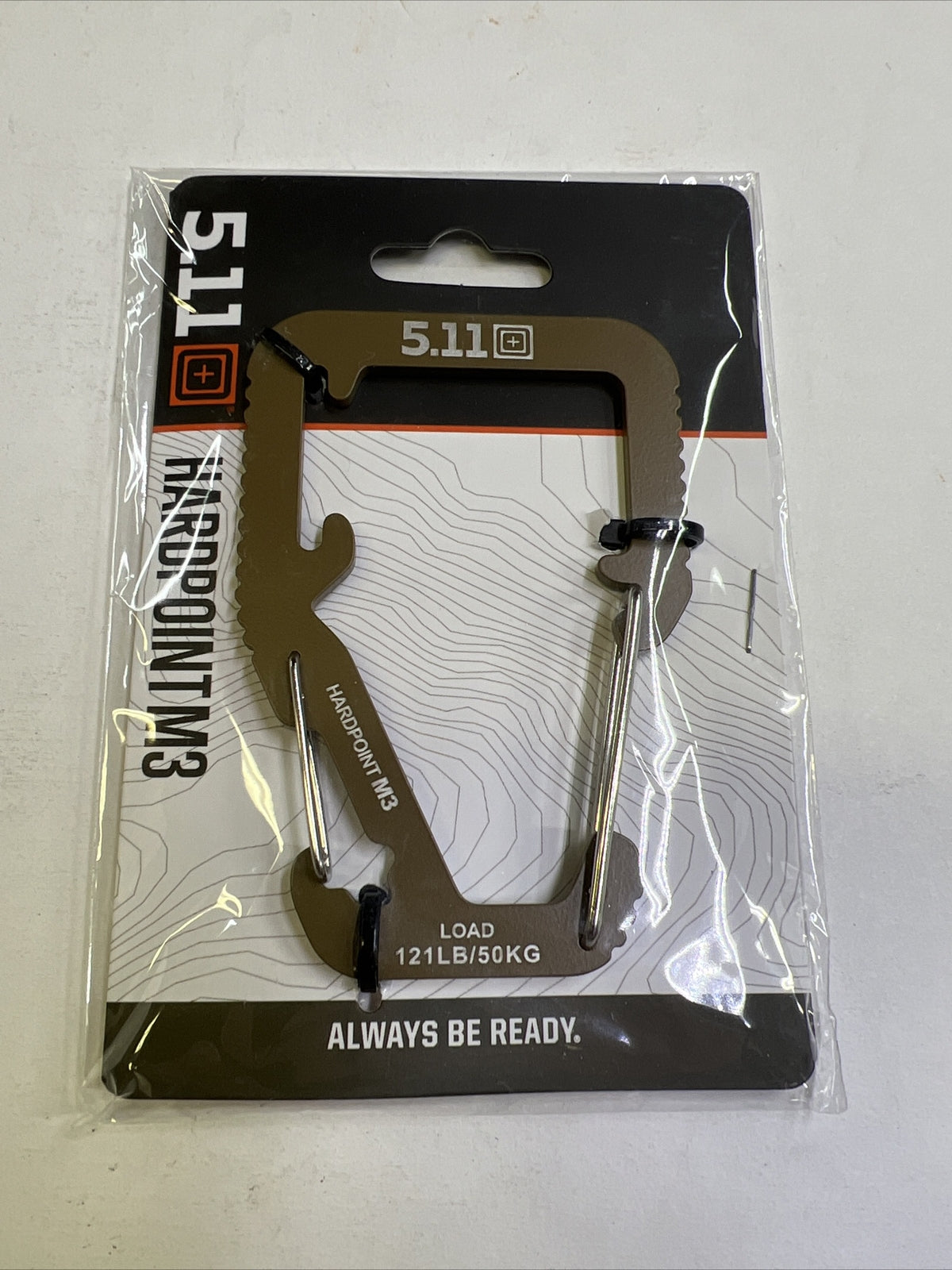 5.11 Hardpoint M3 Coyote Carabiner for MOLLE & HEXGRID Load Platforms