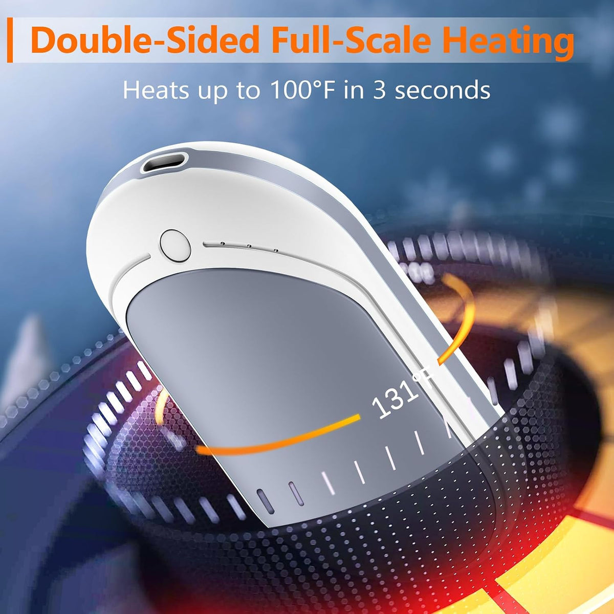 Rechargeable Hand Warmer with Fast Heating 5200mAh Portable Electric Hand Heater