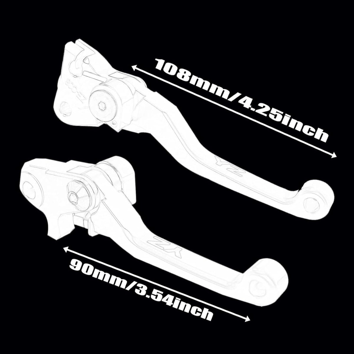 Motorcycle Foldable Brake Clutch Lever Handle YZ125/250 15-22 Blue