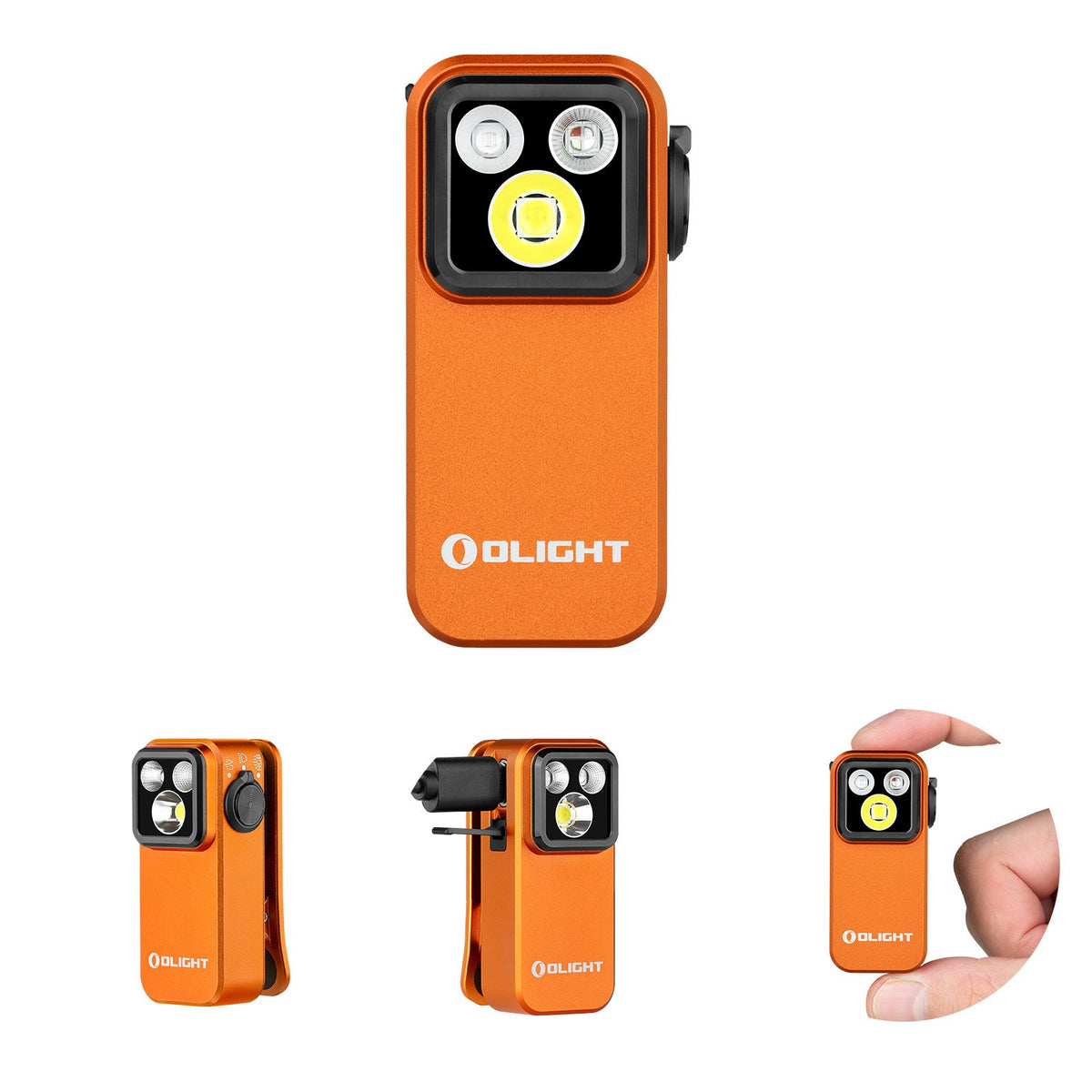 Multifunctional EDC Clip Light with 600 Lumens UV RGB Modes - Rechargeable