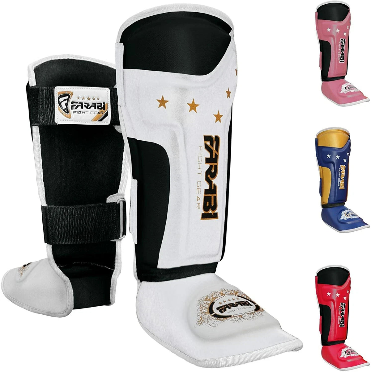 Junior Boxing Shin Instep Guard with Gel Padding Kids Training Protective Gear