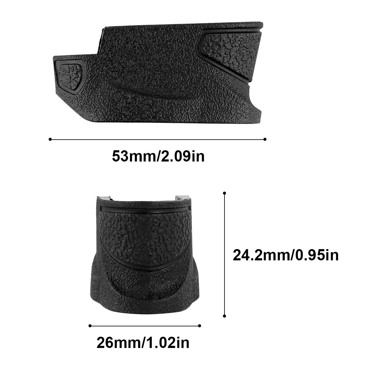 Magazine Extension Plate Set for M&P Shield 9 & .40 S&W - Plus 1/2 Round Capacity