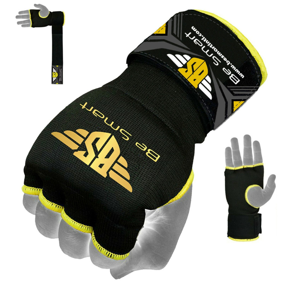Boxing Hand Wraps Gloves with Padded Knuckles MMA Kickboxing Gloves