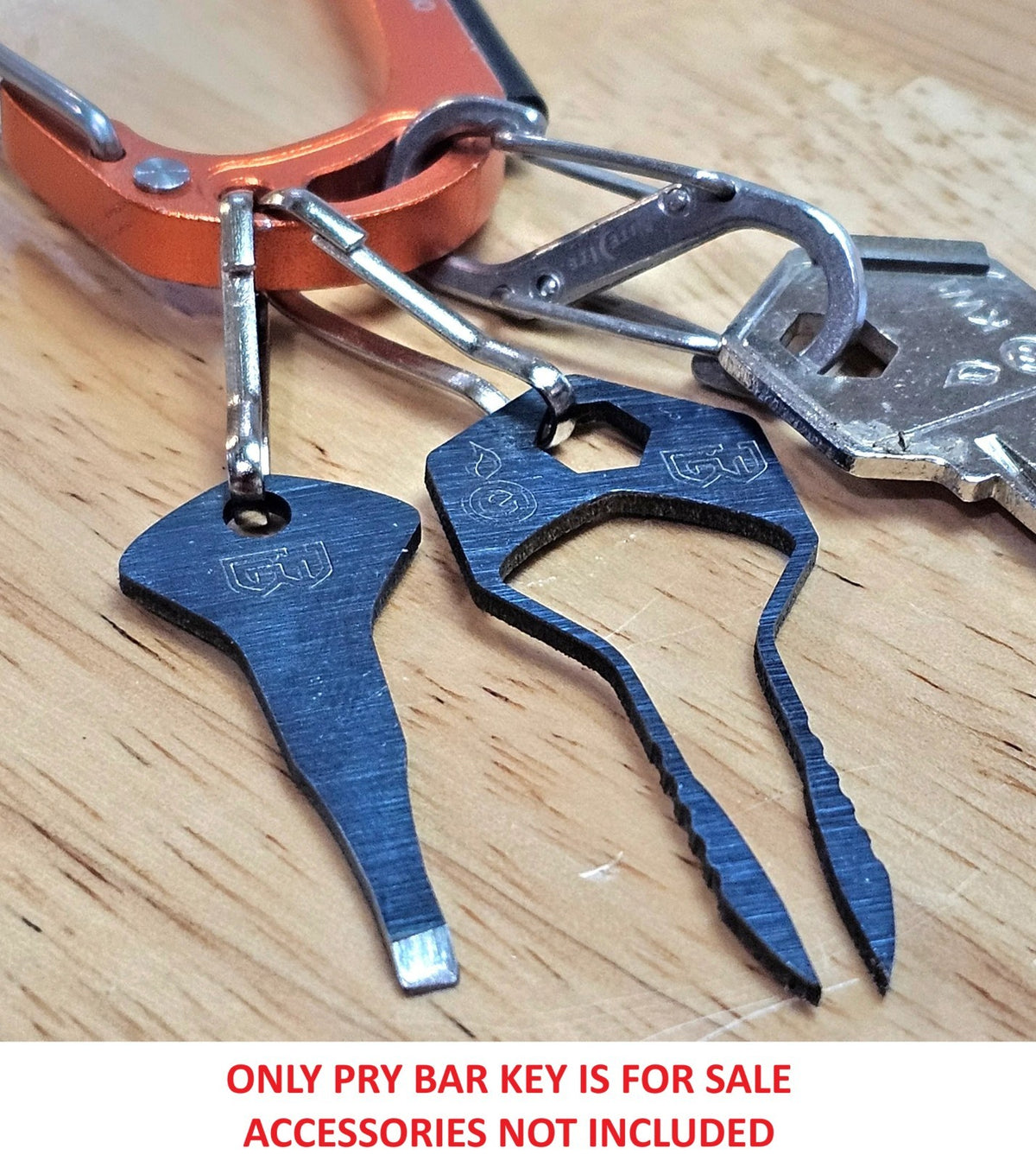High Carbon Steel Pry Bar Key with Lanyard Hole - 1.63 Inches - USA Made