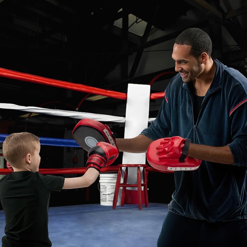 Kids Boxing Gloves and Punching Mitts Set with Reflex Ball - Training Kit