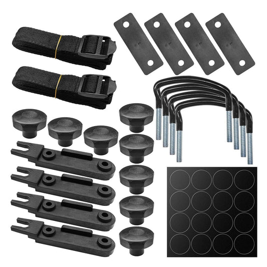Universal Car Roof Rack U-Bolt Clamps - Durable Mounting Brackets for Roof Boxes