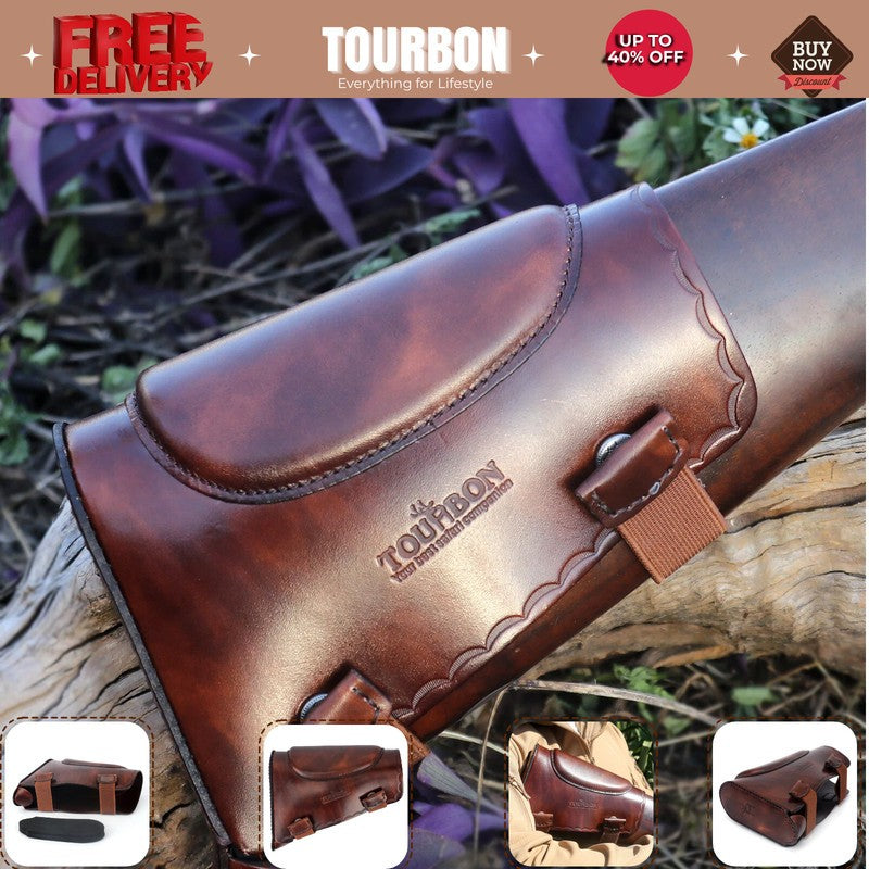 Leather Recoil Pad & Cheek Rest for Hunting & Shooting Guns