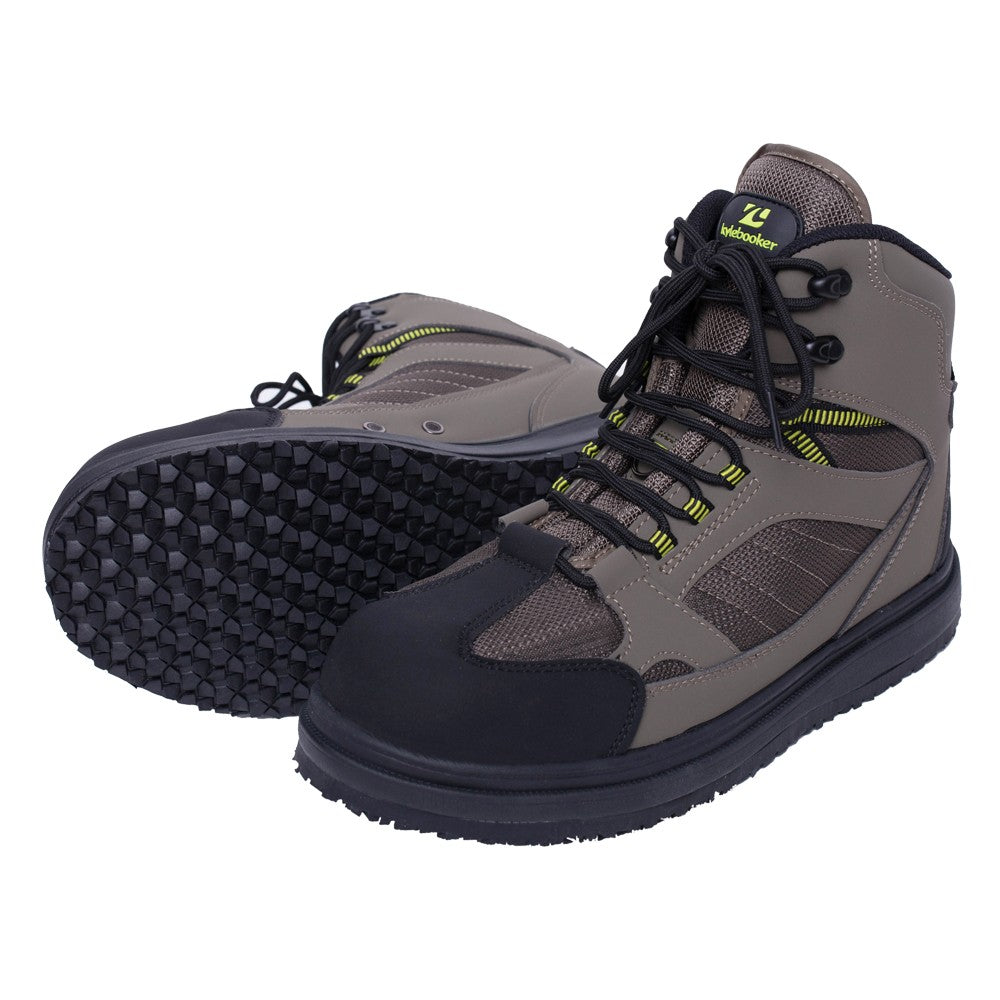 Wading Boots Fishing Shoes with Rubber & Felt Sole for Fly Fishing