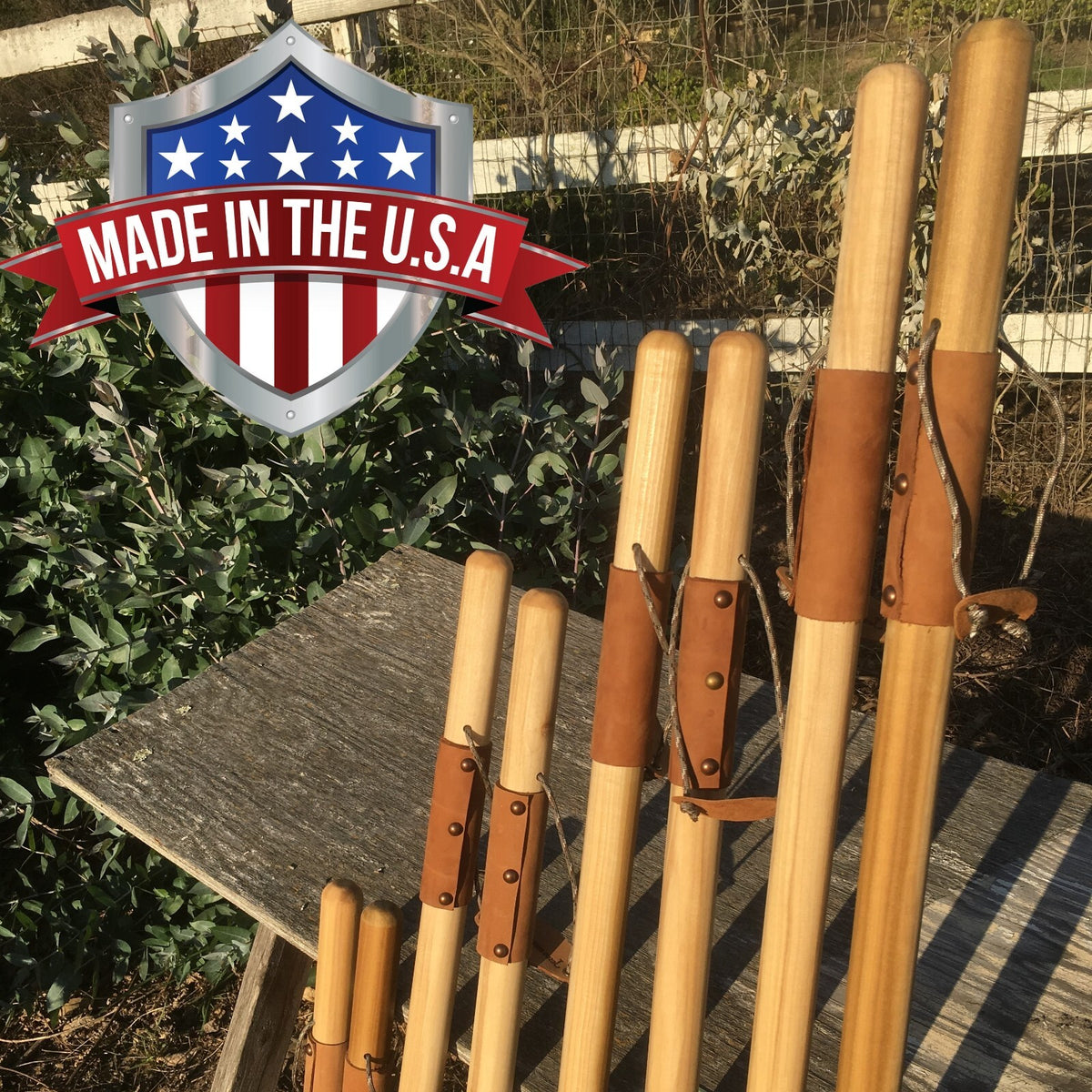 Hand Carved Wooden Hiking Stick with Natural Earth Tones and US Craftsmanship