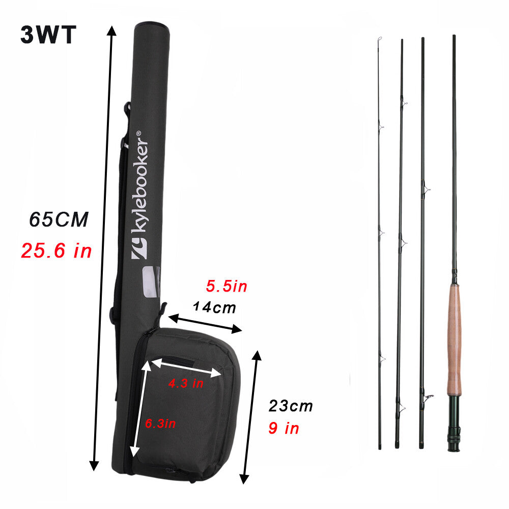 Fly Fishing Rod and Reel Combo Kit for Beginners - Multiple Sizes & Weights