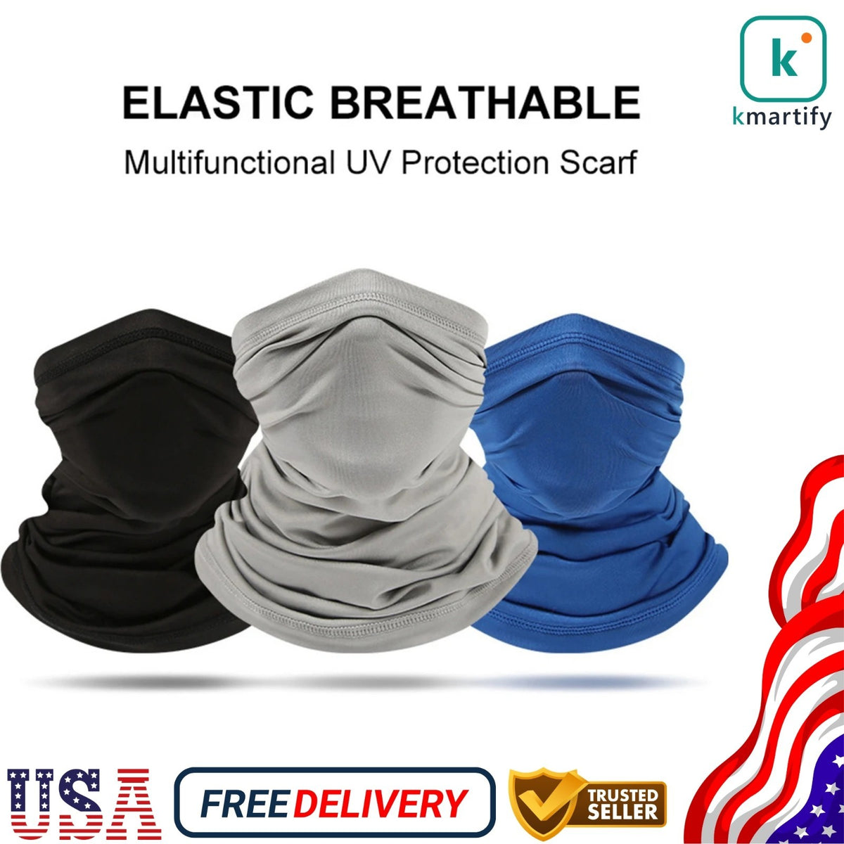 UV Protection Cooling Neck Gaiter Face Mask Scarf Windproof Cover