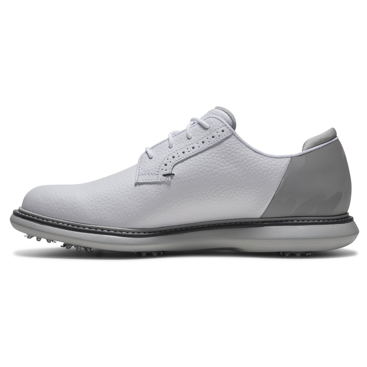Men's Golf Shoes Waterproof Blucher Leather Size 9.5 White Gray Camo