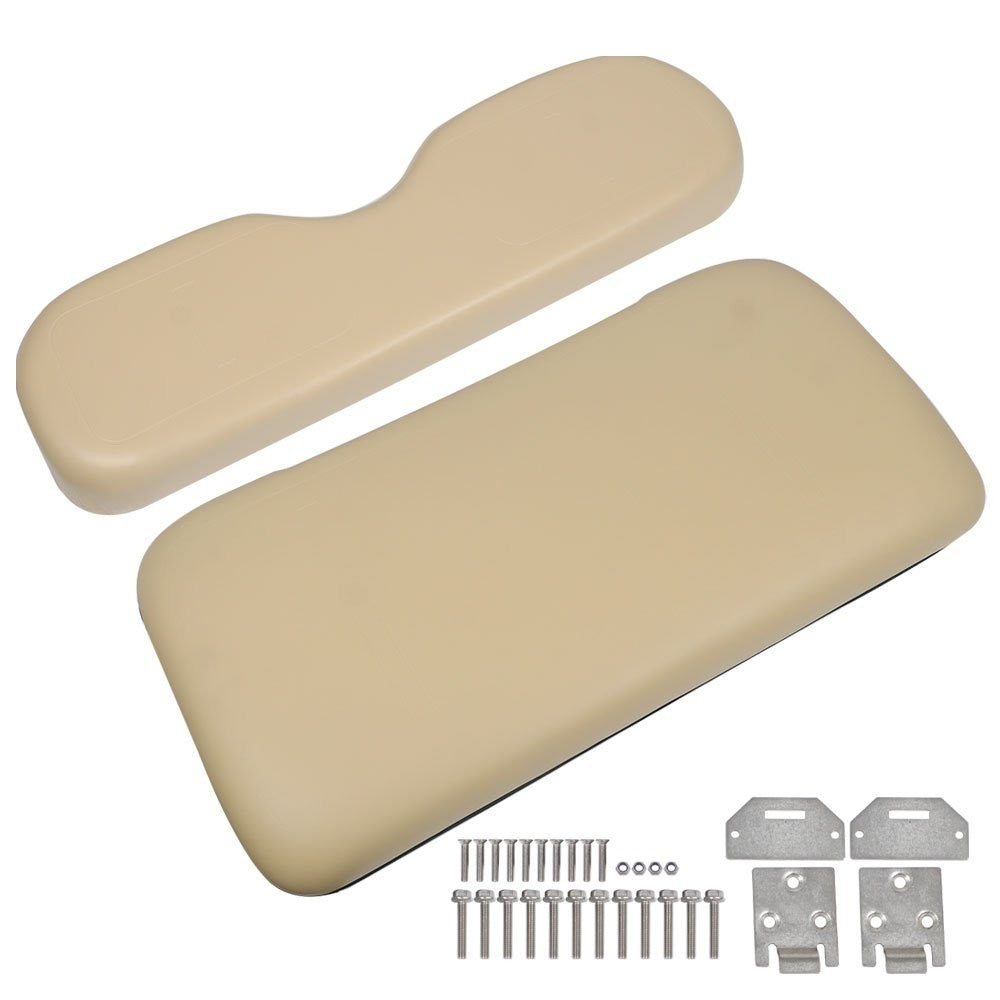 Golf Cart Seat Cushions for EZGO TXT Medalist 1993-2013 Front & Back Set with Hardware