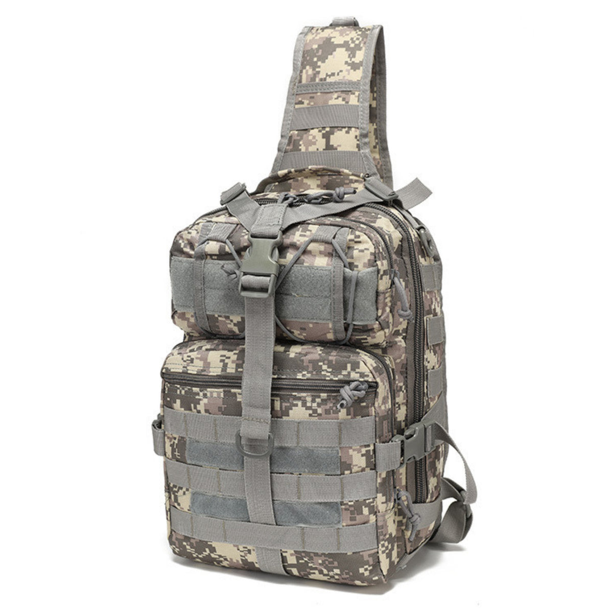Tactical Military Sling Bag 15L with Molle Webbing and Adjustable Shoulder Strap