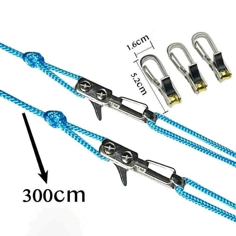 Retractable Rope Tie Down Hooks with Cam Buckle for Cargo & Camping