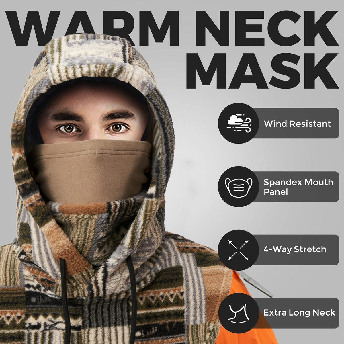 Winter Balaclava Ski Mask Cold Weather Windproof Fleece Face Cover