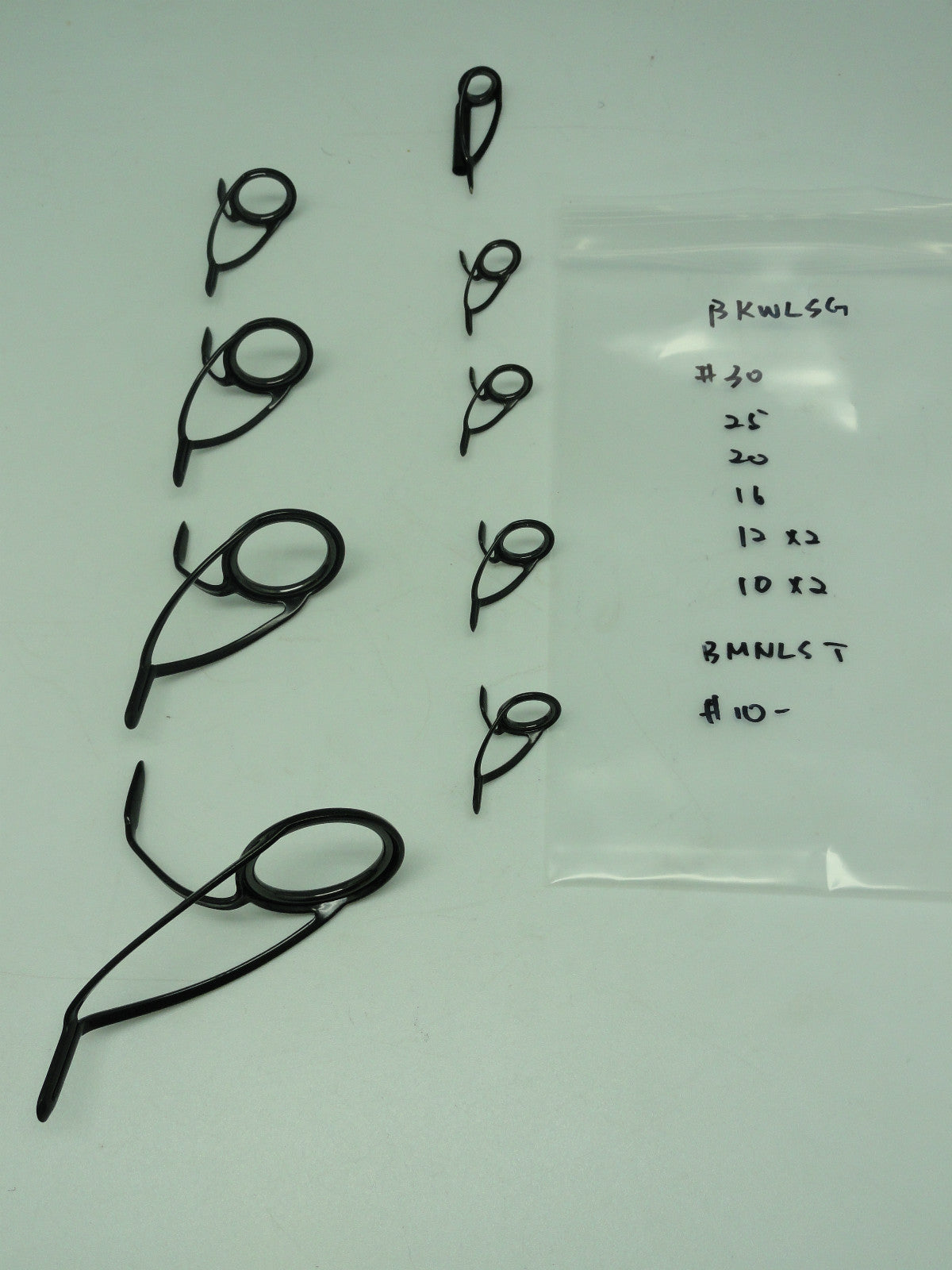 Saltwater Spinning Rod Guide Set with SIC Rings - 8 Guides #10-30 for Surf & GT Fishing