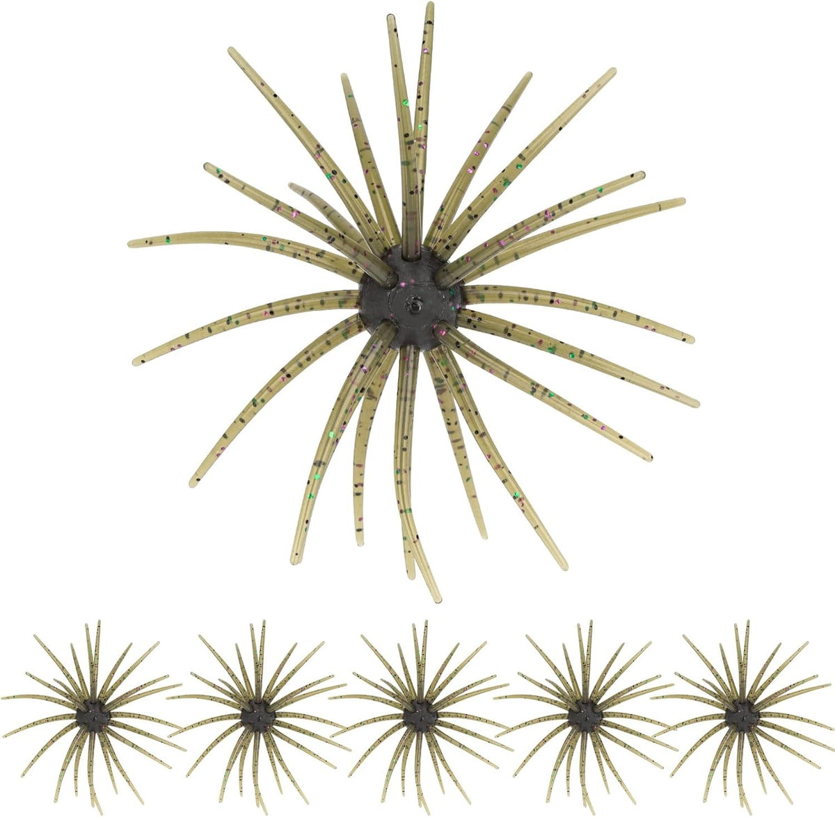 Sea Urchin Soft Plastic Fishing Lures Set for Saltwater and Freshwater