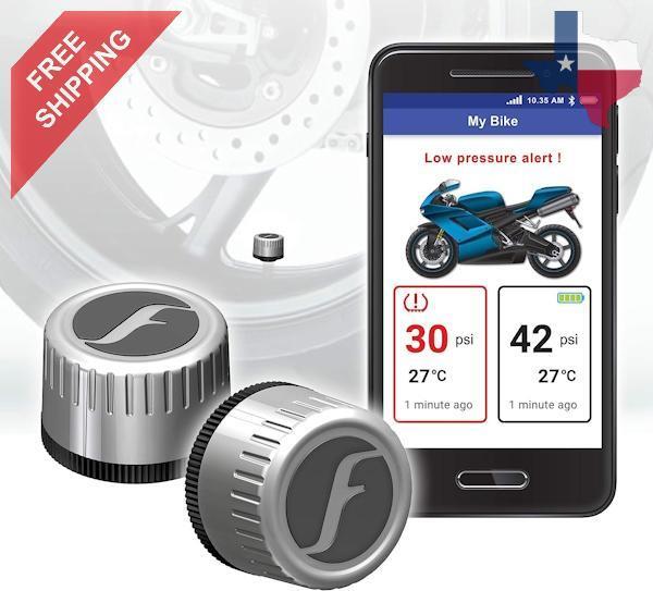 Bike Tire Pressure Monitoring System TPMS Bluetooth Smartphone Compatible