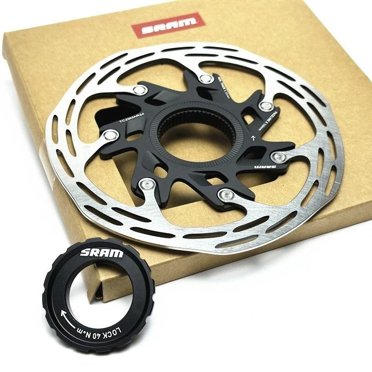 160mm Centerlock Disc Brake Rotor with Lockring for Road Gravel Cyclocross Bikes