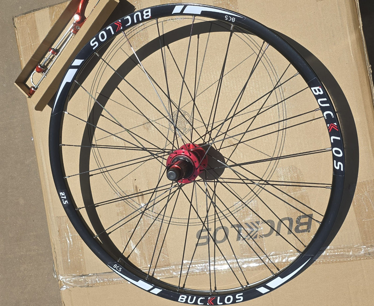 27.5 Inch MTB Wheel Set Rim Brake QR Aluminum Clincher Black Red