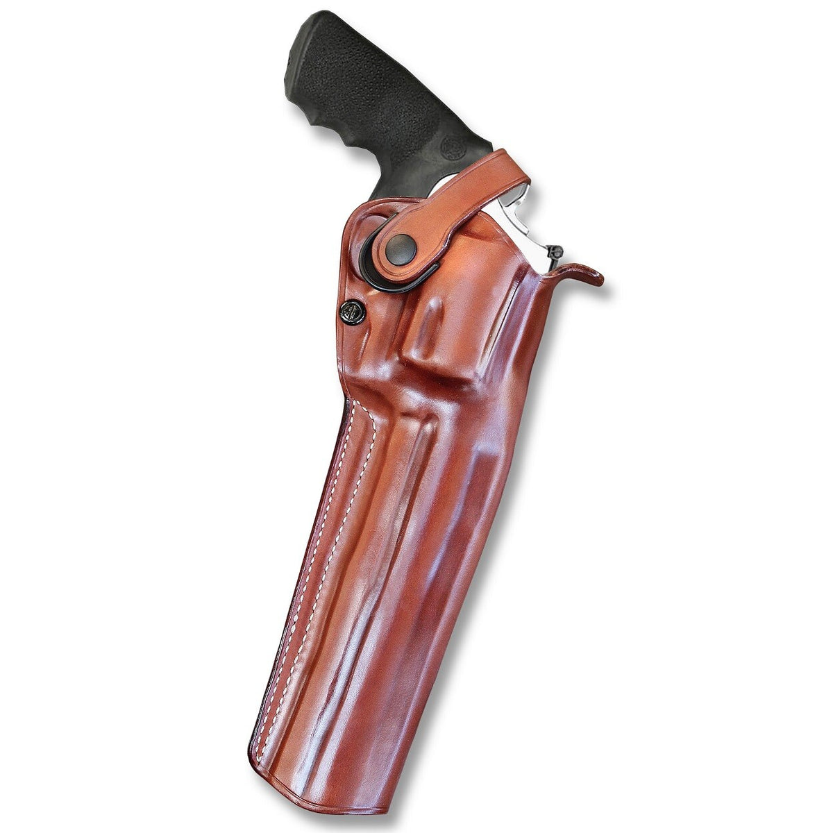 3-Slot Leather Holster with Retention Strap for S&W Model 500 Magnum X-Frame 8.375"