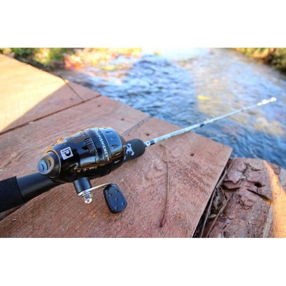 34-Inch Fiberglass Spinning Fishing Combo with Micro Reel and Camo Pattern