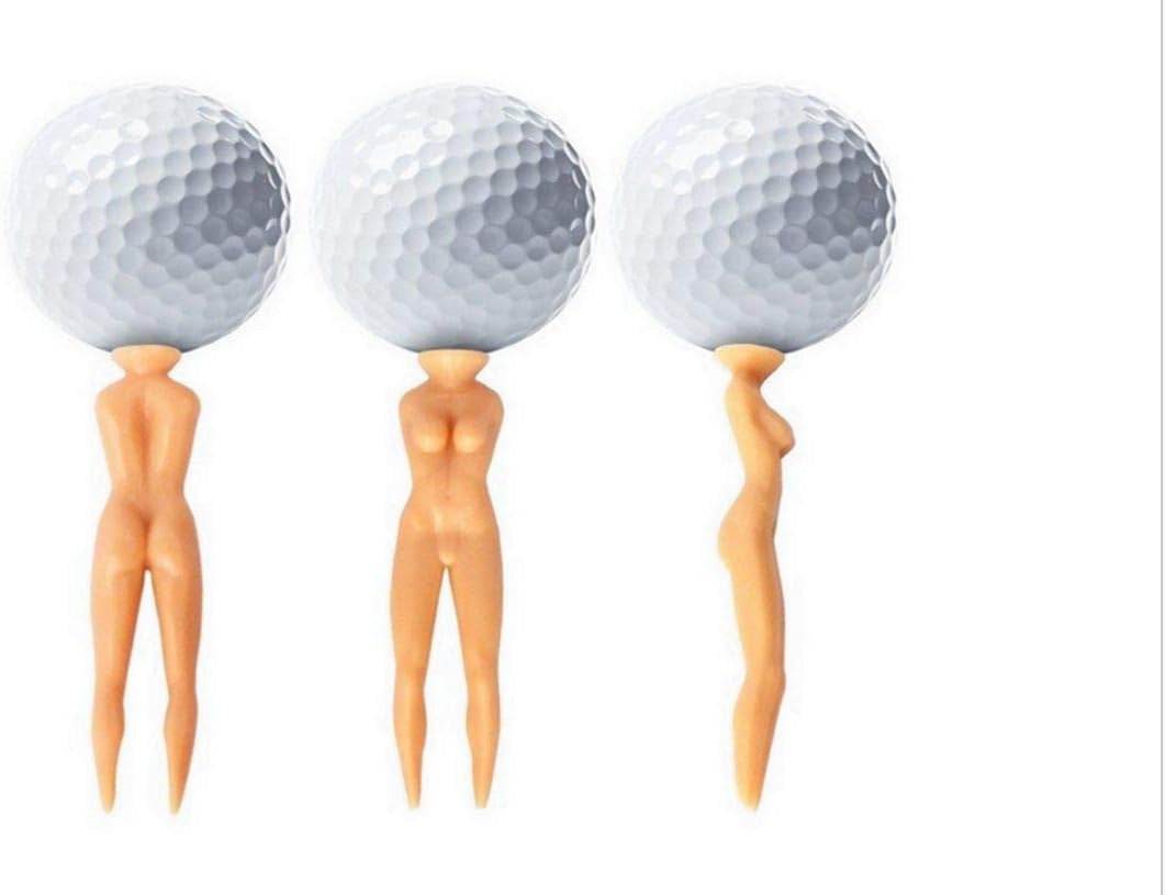 Novelty Golf Tees 50 Pack - 3 Inch Lady Figure Gag Gift for Men and Golfers