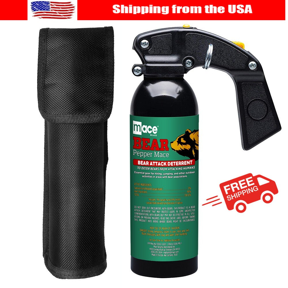 Bear Repellant Spray 16 oz with Safety Rack - Outdoor Self Defense