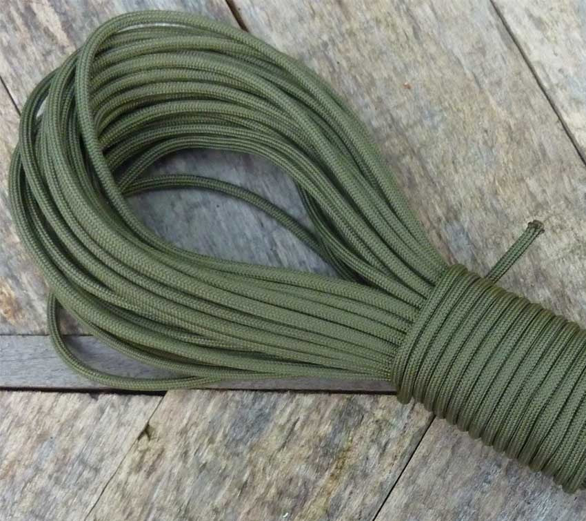 Mil-Spec 750 lbs Parachute Cord Nylon 100 ft with Military Certification