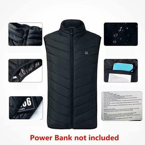 Electric Heated Vest for Men Women USB Warm Clothing with 4 Heating Pads