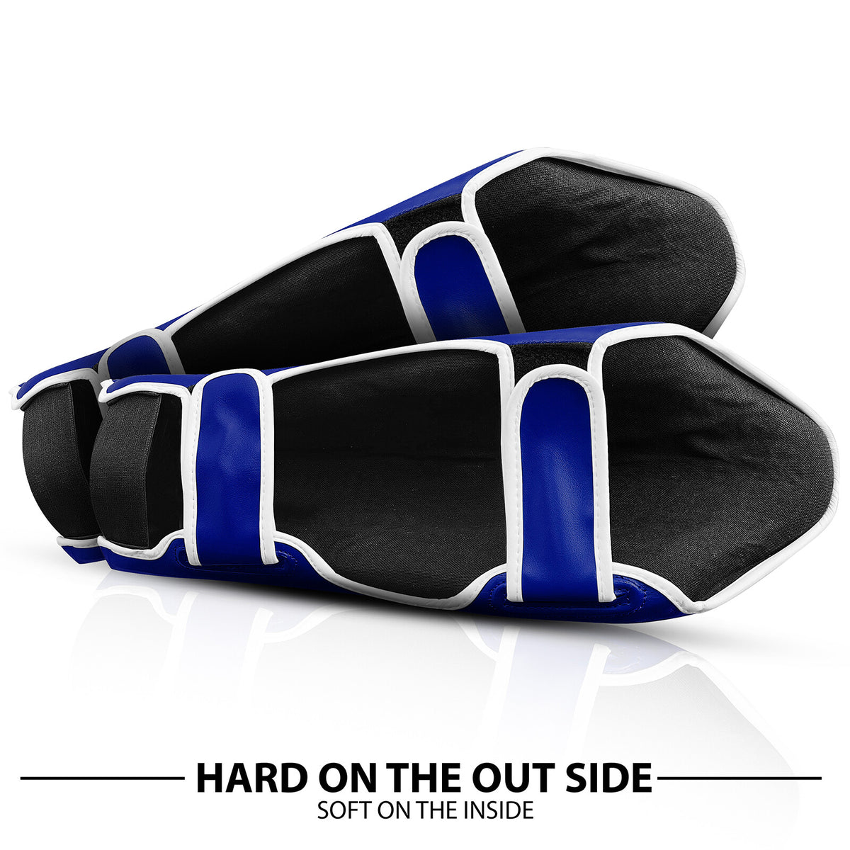 DXM Sports Shin & Instep Guards MMA Muay Thai Kickboxing Training Pads Protective Gear Blue